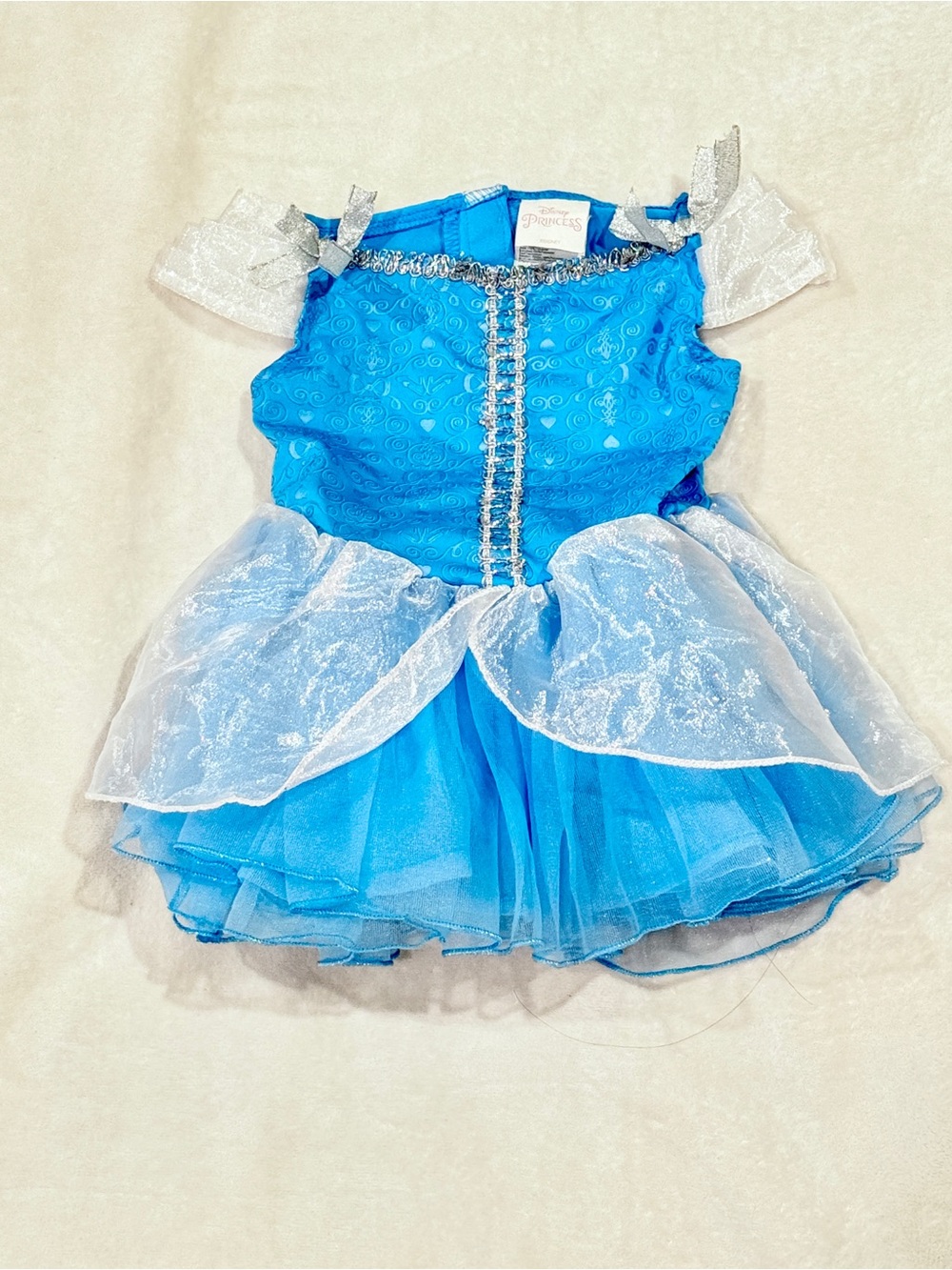 12-18 months Disney Cinderella Blue and Silver Princess Tulle Onesies Costume